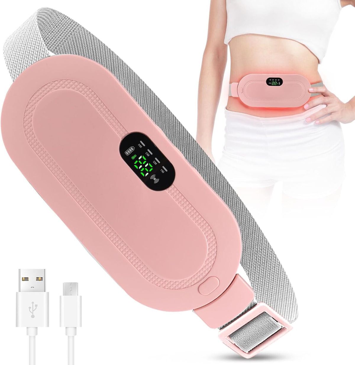 Masajeador Abdominal Recargable para Cólicos: Alivio Efectivo y Portátil